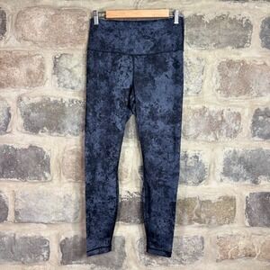 Yogalicious Lux Women's High Rise Marble Print Leggings Grey Black Medium Gym